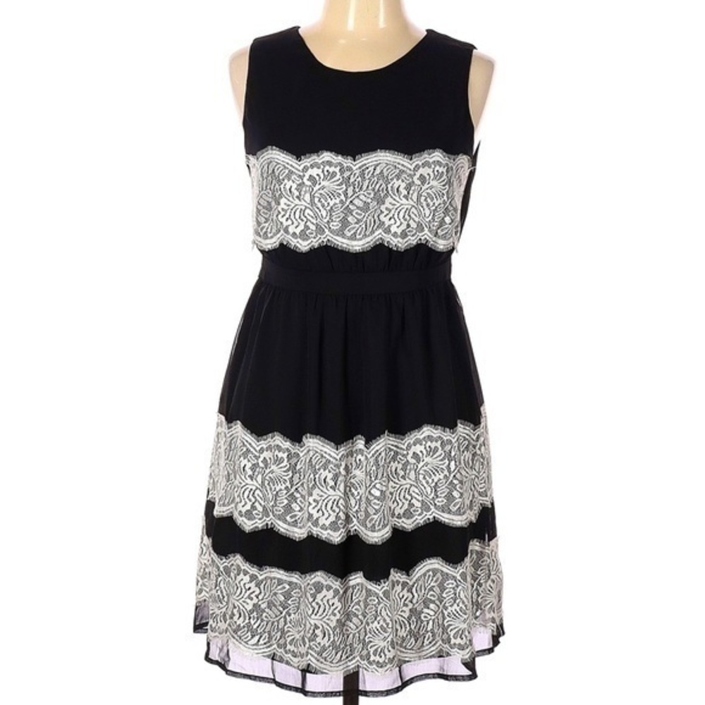 Ya Los Angeles Lace Trim Dress